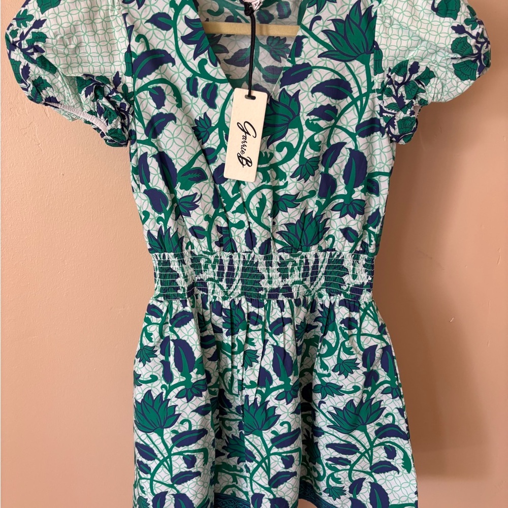 Garrie B Green and Blue Patterned Dress‼️
